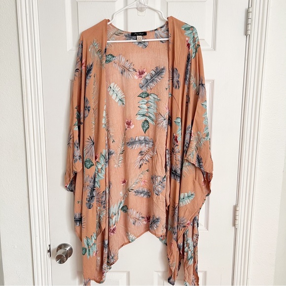 Tropical Print Kimono Cardigan - Picture 9 of 9